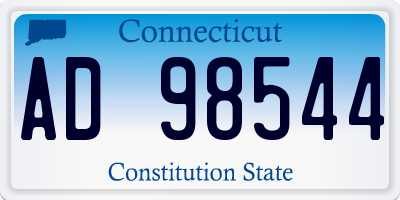 CT license plate AD98544
