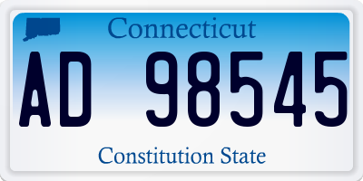 CT license plate AD98545