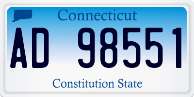 CT license plate AD98551