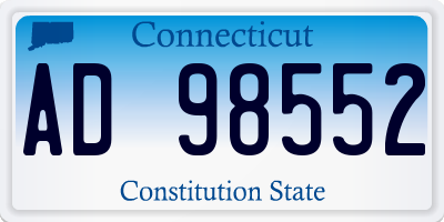 CT license plate AD98552