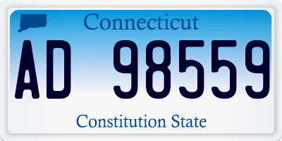 CT license plate AD98559
