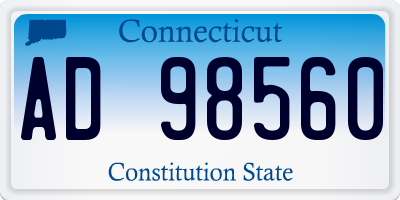 CT license plate AD98560