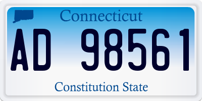 CT license plate AD98561