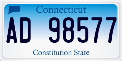 CT license plate AD98577