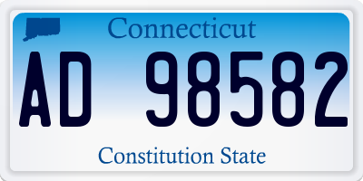 CT license plate AD98582