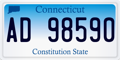 CT license plate AD98590