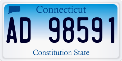 CT license plate AD98591