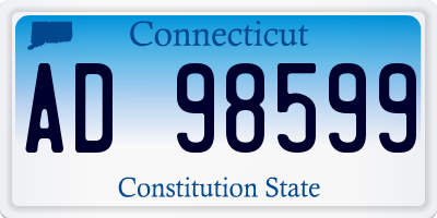 CT license plate AD98599