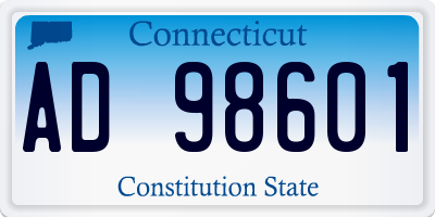 CT license plate AD98601