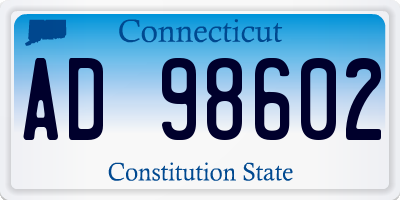 CT license plate AD98602