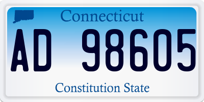 CT license plate AD98605