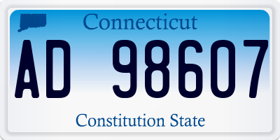CT license plate AD98607