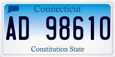 CT license plate AD98610