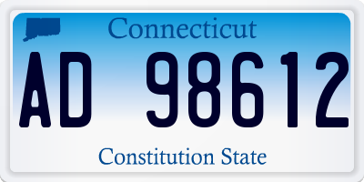 CT license plate AD98612