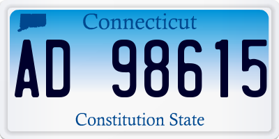 CT license plate AD98615
