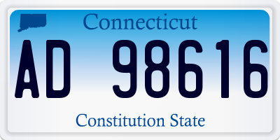 CT license plate AD98616