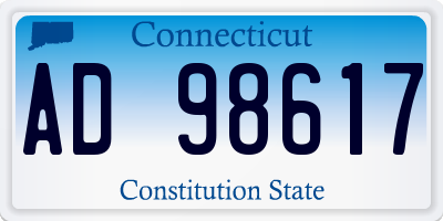 CT license plate AD98617
