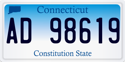 CT license plate AD98619