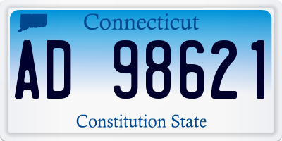 CT license plate AD98621