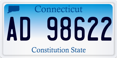 CT license plate AD98622