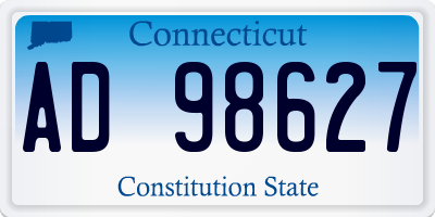 CT license plate AD98627
