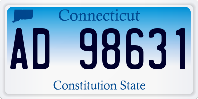 CT license plate AD98631