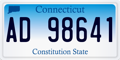 CT license plate AD98641