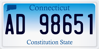 CT license plate AD98651