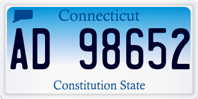 CT license plate AD98652