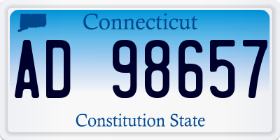 CT license plate AD98657