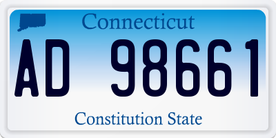 CT license plate AD98661