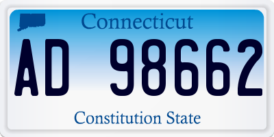 CT license plate AD98662