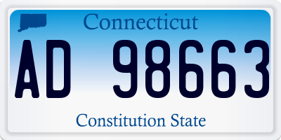 CT license plate AD98663