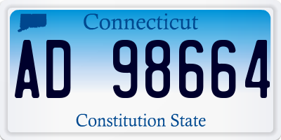CT license plate AD98664