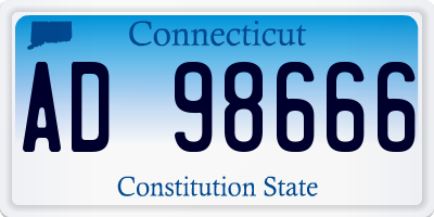 CT license plate AD98666