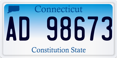 CT license plate AD98673