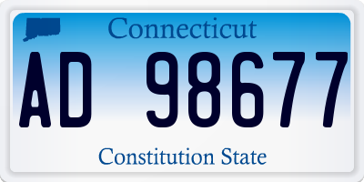 CT license plate AD98677