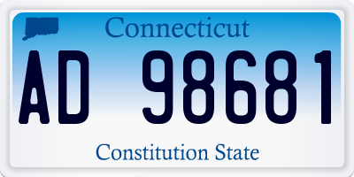 CT license plate AD98681