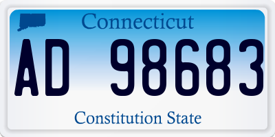 CT license plate AD98683