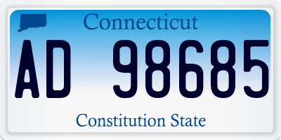 CT license plate AD98685