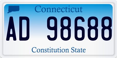 CT license plate AD98688
