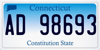 CT license plate AD98693