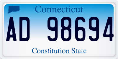 CT license plate AD98694