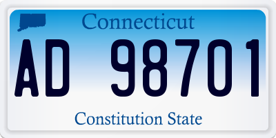 CT license plate AD98701