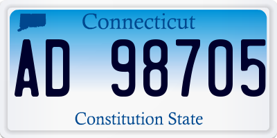 CT license plate AD98705