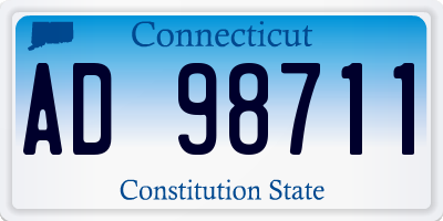 CT license plate AD98711