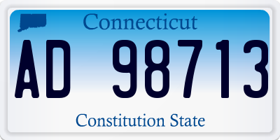 CT license plate AD98713