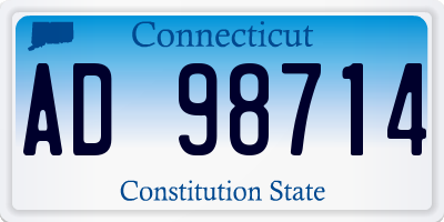 CT license plate AD98714