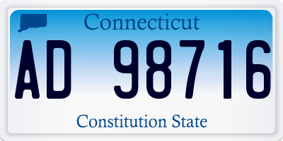 CT license plate AD98716