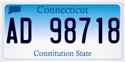 CT license plate AD98718